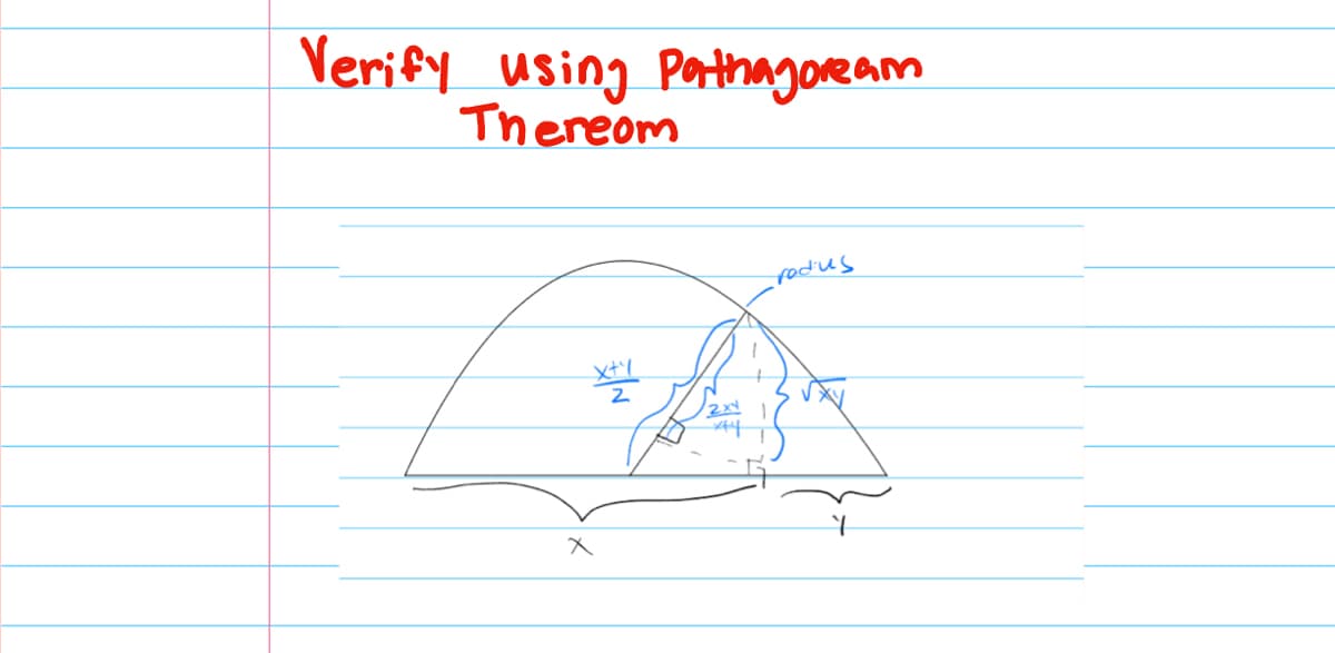 Verify using Pathagoream
Thereom
EA
x+y
2xv
x44
-radius