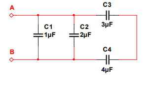 C3
A
3µF
C1
:1μF
C2
2µF
C4
B
4μF
