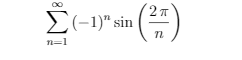 E(-1)" sin
n=1
