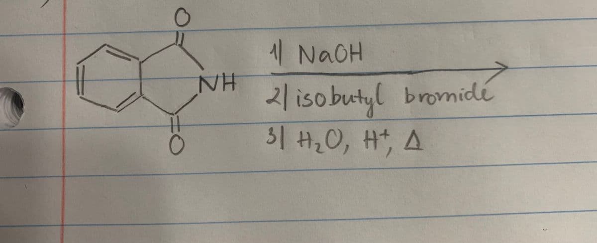 NaOH
NH
2/ isobutyl bromidé
31 H20, Ht, A
