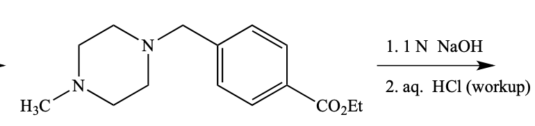 1. 1 N NAOH
.N.
2. aq. HCl (workup)
H3C
`CO2Et
