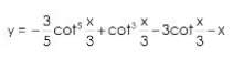 3
5 Cofs
3
y =
-3cot
3
