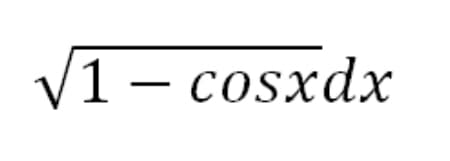 V1 – cosxdx
COSX
