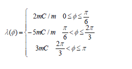 2mC /m 0søs
6
27
(6) ={- 5mC /m
6
3
3mC
3
