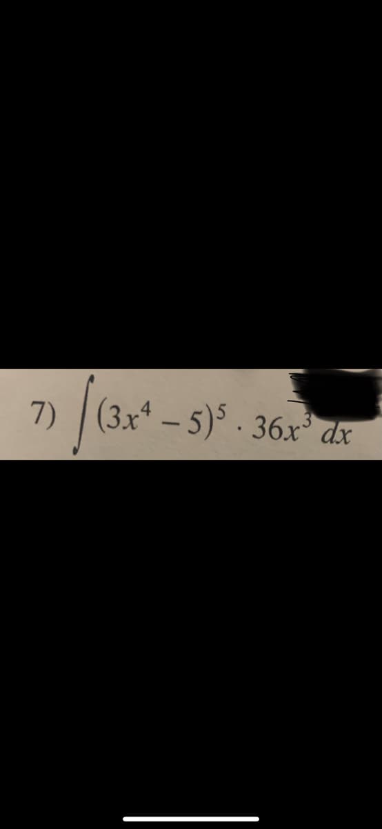 7)
O (3x* - 5)° . 36x dxK
