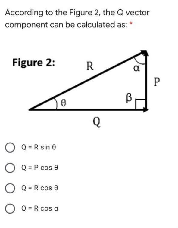 According to the Figure 2, the Q vector
component can be calculated as:
Figure 2:
a
P
Br
O Q = R sin e
O Q = P cos e
O Q = R cos e
O Q = R cos a
