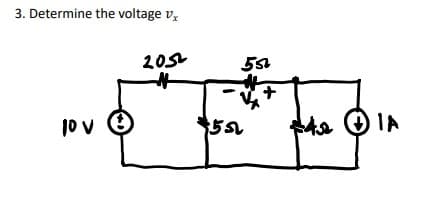 3. Determine the voltage v,
205
10 v e
de O IA

