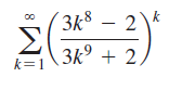 3k – 2
k
Σ
3k° + 2,
k=1
