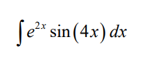 Se" sin (4x) dx
,2x
