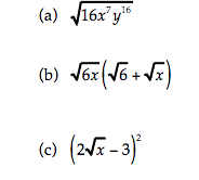 (a) V16x"y
(b) V6x(V6 +-
(c)
(215 -3)
