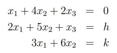 X1 + 4x2 + 2x3
||
2.x1 + 5x2 + x3
h
3.x1 + 6x2
k
||
