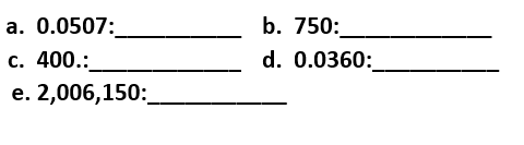 b. 750:
а. 0.0507:
с. 400.:
d. 0.0360:
е. 2,006,150:
