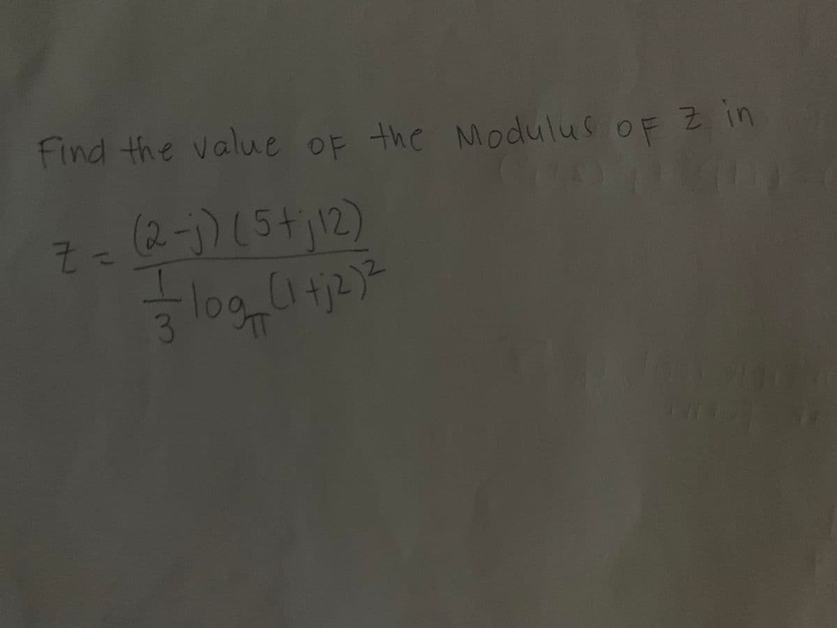 z=(2-1)(5+12)
log 7
