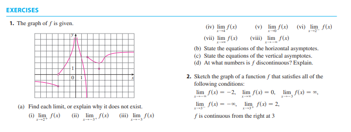 (a) Find each limit, or explain why it does not exist.
(i) lim f(x)
(ii) lim f(x)
(iii) lim f(x)
