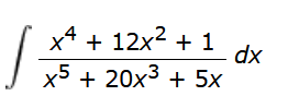 x4 + 12x² + 1
x5 + 20x³ + 5x
dx