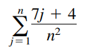 Sジ
7j + 4
n
n2
j=1
