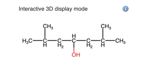 Interactive 3D display mode
CH3
CH,
H;C-
-CH3
ÓH
