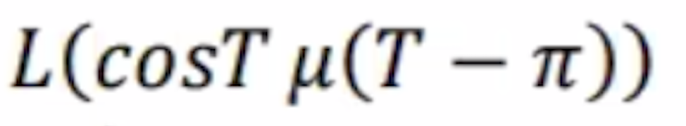 L (cosT μ (T- π )
