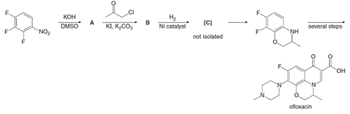 На
в
Ni catalyst
кон
KI, K,CO,
[C)
several steps
DMSO
NH
not isolated
NO
он
овокасin

