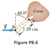 Gum
48.0°
1.20 cm
Figure P8.6
