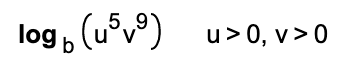 log , (u°v°)_u>0, v> 0

