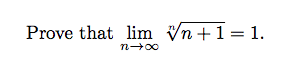 Prove that lim vn+1= 1.
n-00
