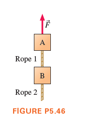 A
Rope 1
B
Rope 2
FIGURE P5.46
