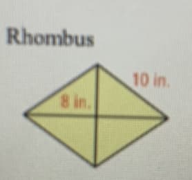 Rhombus
10 in.
8 in.

