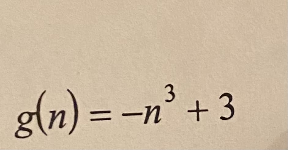 g(n) = -n' + 3
%3D
