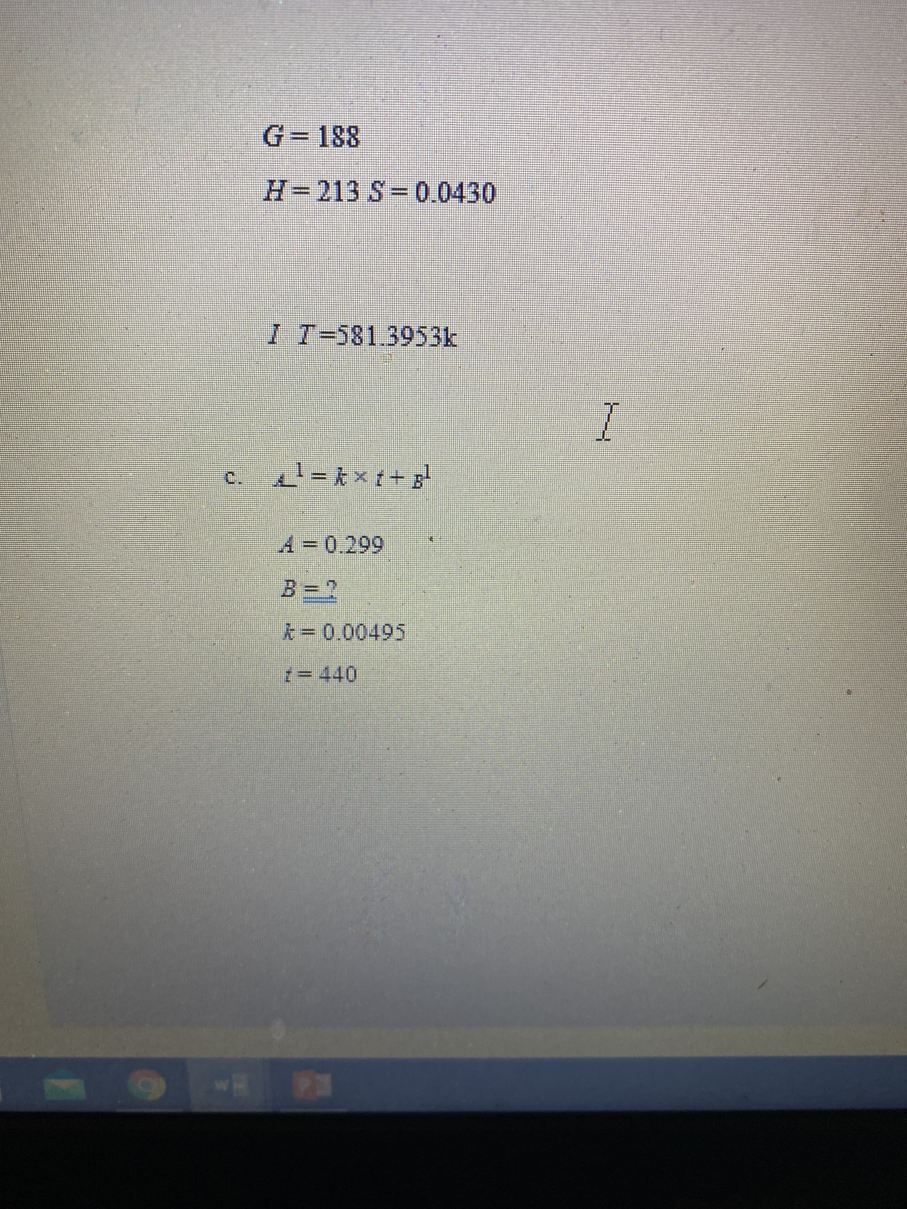 A = 0,299
B= ?
*-0.00495
(-440
