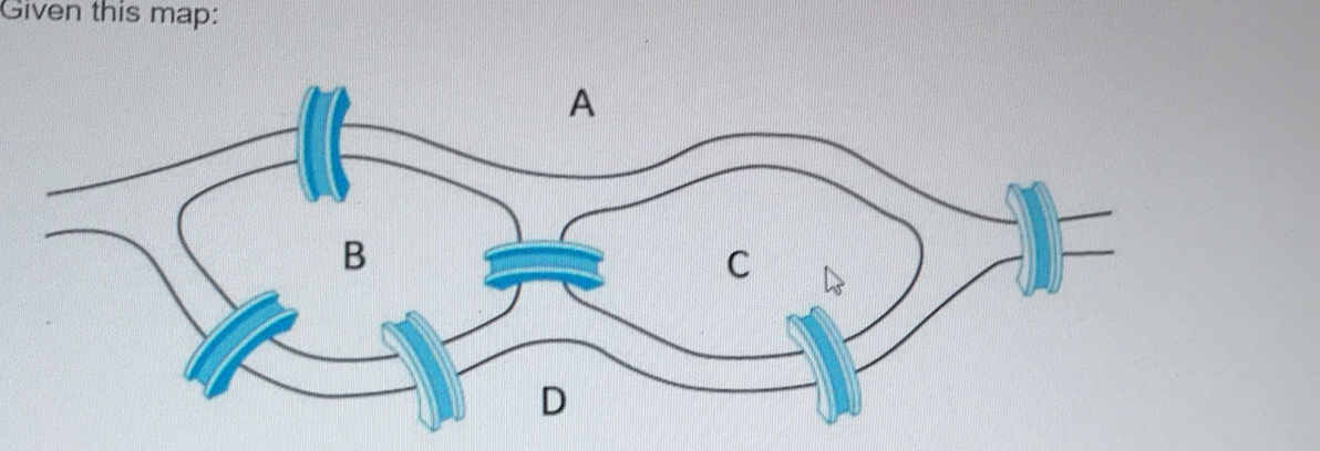 Given this map:
A
В
C
D
