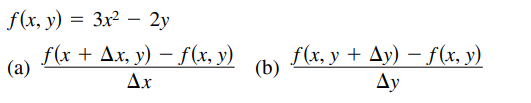 f(x, y) = 3x²
f(x + Aх, у) — f(x, у)
f(x, у + Ду) — f(x, у)
(b)
(а)
Ax
Ду
