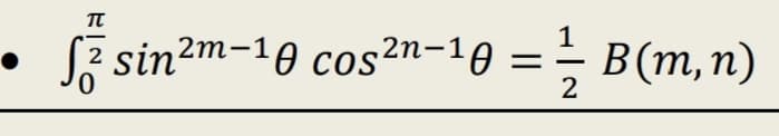1
7 sin2m-10 cos2n-10 = – B(m,n)
В (т, п)
0.
2
