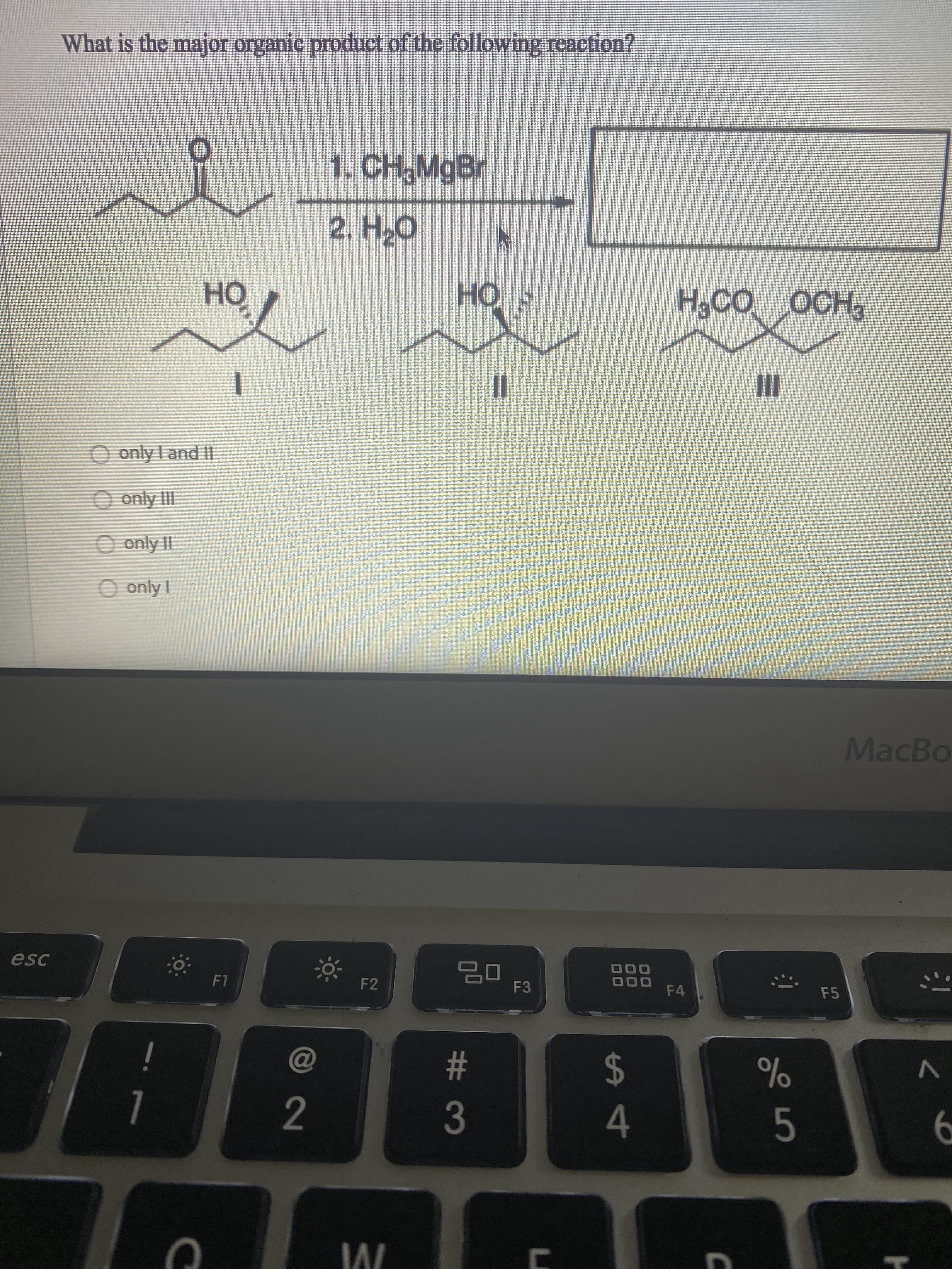 What is the major organic product of the following reaction?
