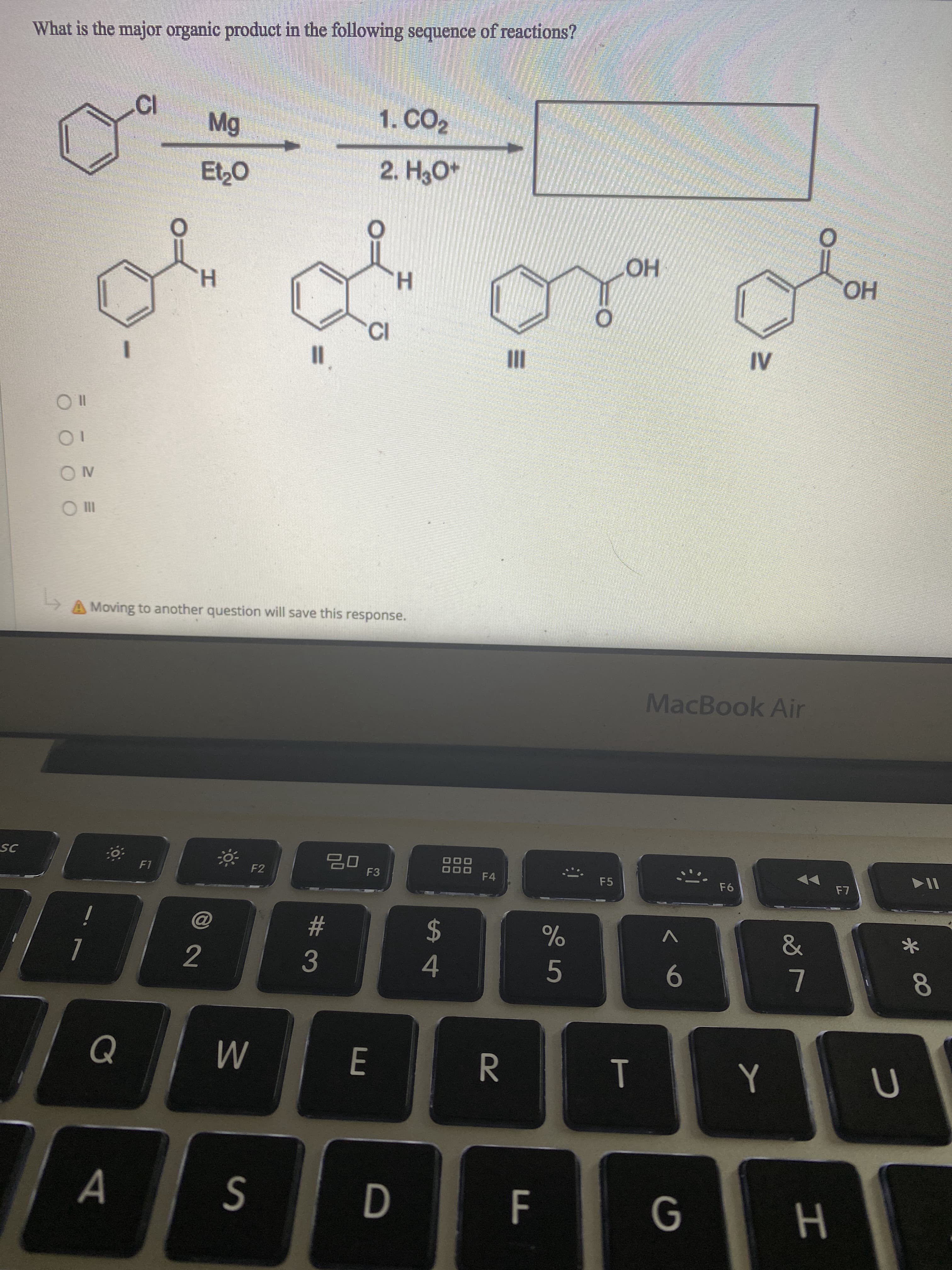 What is the major organic product in the following sequence of reactions?

