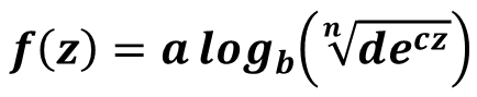 f(z) = a log,(Vdecz
п
