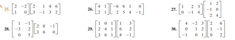 -1 3 2/
L3 6 18 -
2
1 4 6
3 2
4
26.
L2
-2
-6 6 1
2 3
25.
27.
o -1 4.
-1 0
-1
25 4
-1
2 4
1.
1 0 1
1
3
4
-2 3
-1
6.
[2 8 -1
2
L3 6
5
28.
-3
29. 2 4 1
6.
30.
1
-1
[3 6
1.
8.
1
1.
2
-1
