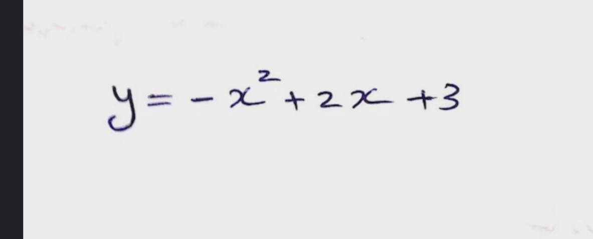 y = - x+2x +3
