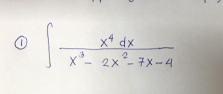 x4 dx
X³ - 2x2²-7X-4
3
t