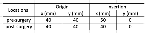 Origin
x (mm)
Insertion
Locations
у (mm)
x (mm)
у (mm)
40
40
50
pre-surgery
post-surgery
40
40
40
