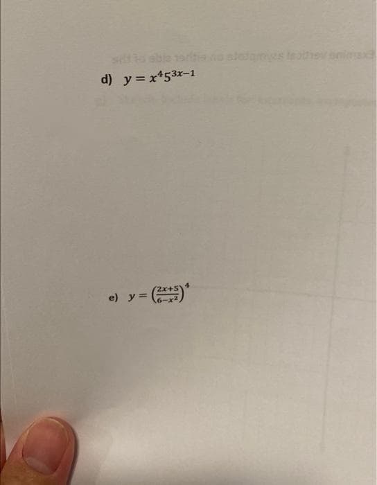 d) y = x453x-1
e) y = (2x+5)*