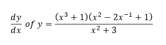 (х3 + 1)(x? — 2х-1 + 1)
dy
of y =
dx
x2 + 3
