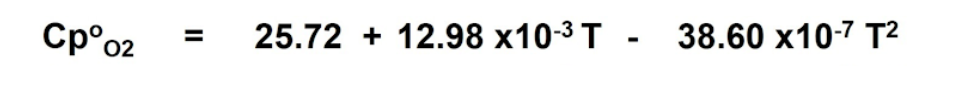 Cp°02
25.72 + 12.98 х10-3Т - 38.60 х10-7 T2
II
