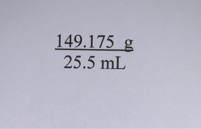 149.175 g
25.5 mL
