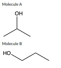Molecule A
OH
Molecule B
HO
