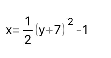1
X=
2
2
-(y+7)-1
