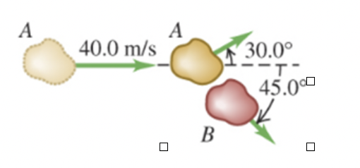 A
40.0 m/s
A
30.0°
45.00
B.
