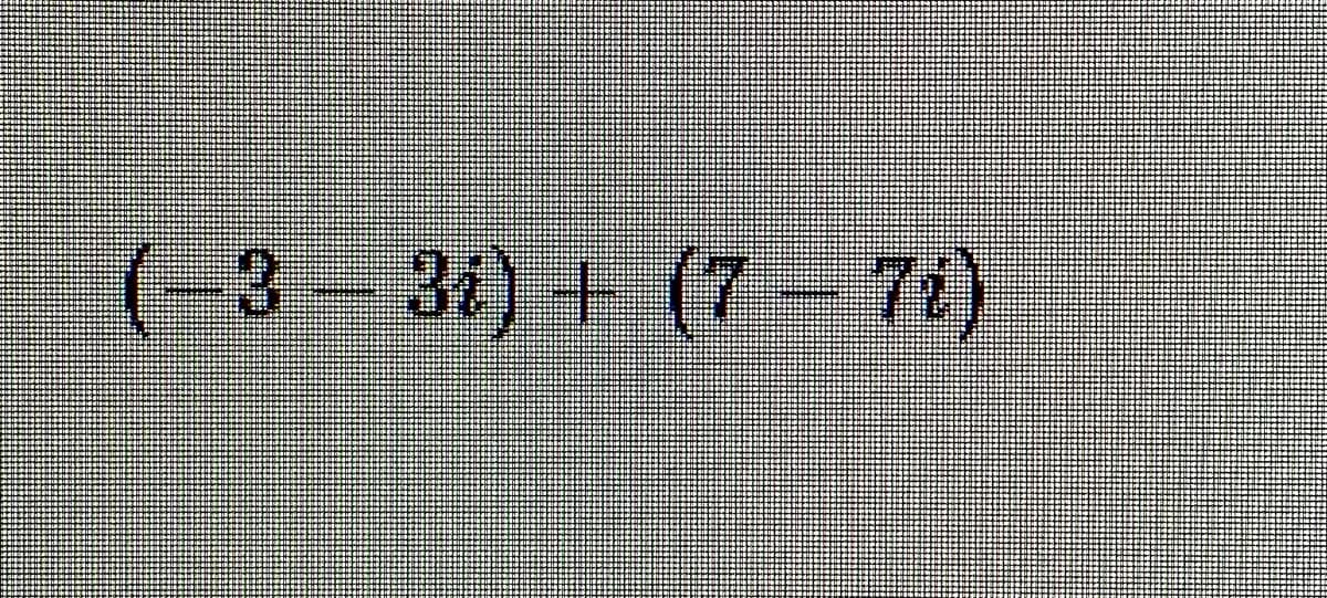 (-3-3)+(7-70)
