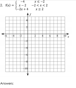 -4
x-2
(-2x + 4
XS-2
2. f(x) =
-2 <x<2
x22
to
ip
10
Answers:
