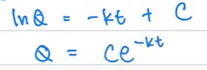InQ = -kt + C
сект
ce
11